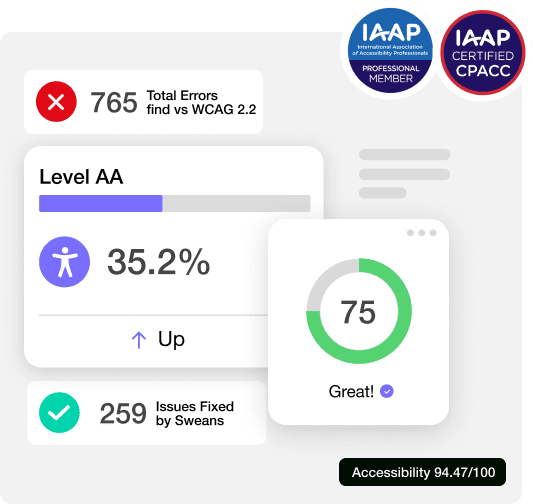 Accesiblity scores and acitvities